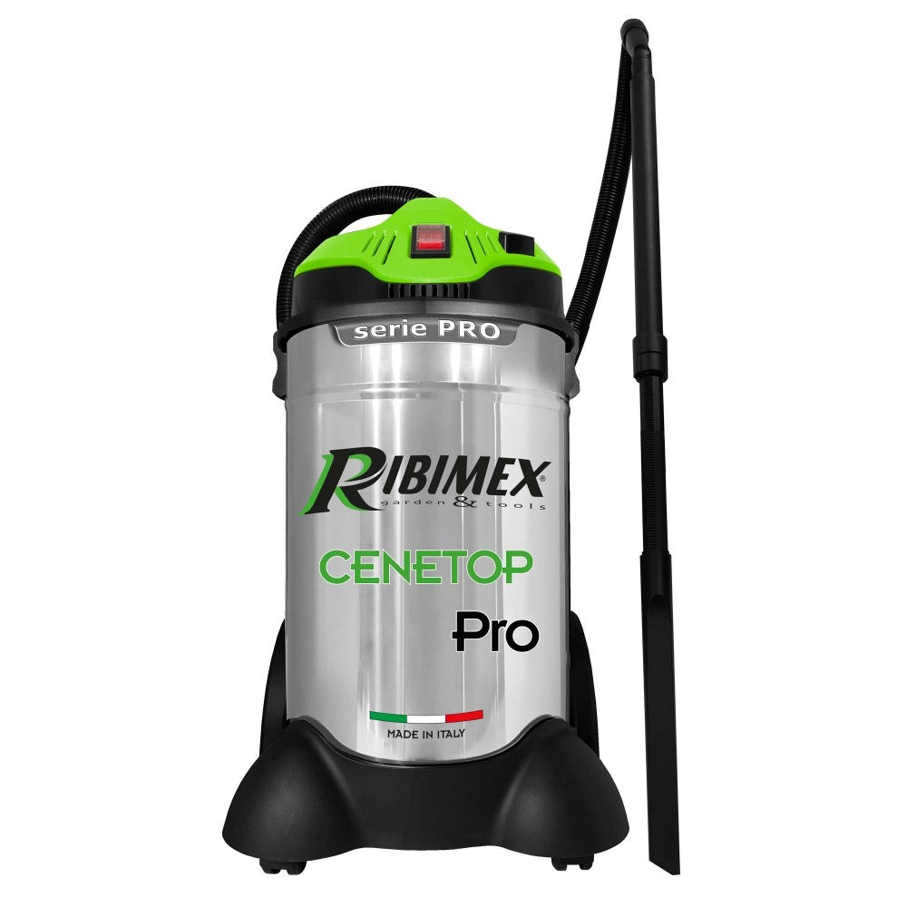 BIDONE SECCHIO ASPIRACENERE POLVERE ELETTRICO 30Lt 1200W CENETOP PRO RIBIMEX