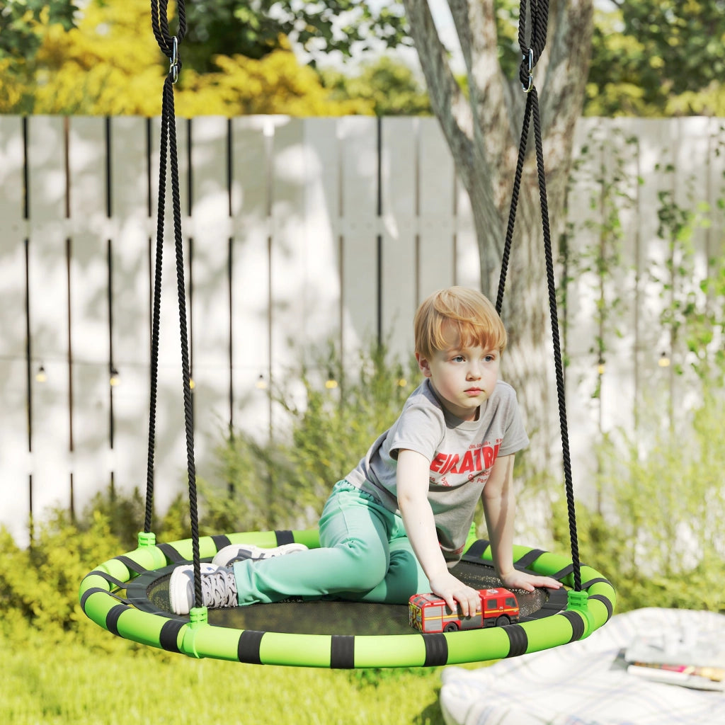 Altalena da giardino per bambini ¨C zephmum ¨C nero e verde ?100x180 cm