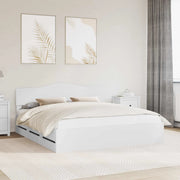 Struttura del letto-Giroletto-Rete del Letto Bianco 180 x 200 cm Legno Ingegnerizzato 949479