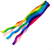 Velo di vento 70 cm - Bandiera arcobaleno - Decorazione colorata - Annuncio esterno - Tessuto in poliestere duraturo - Resistente alle intemperie - Velo di vento