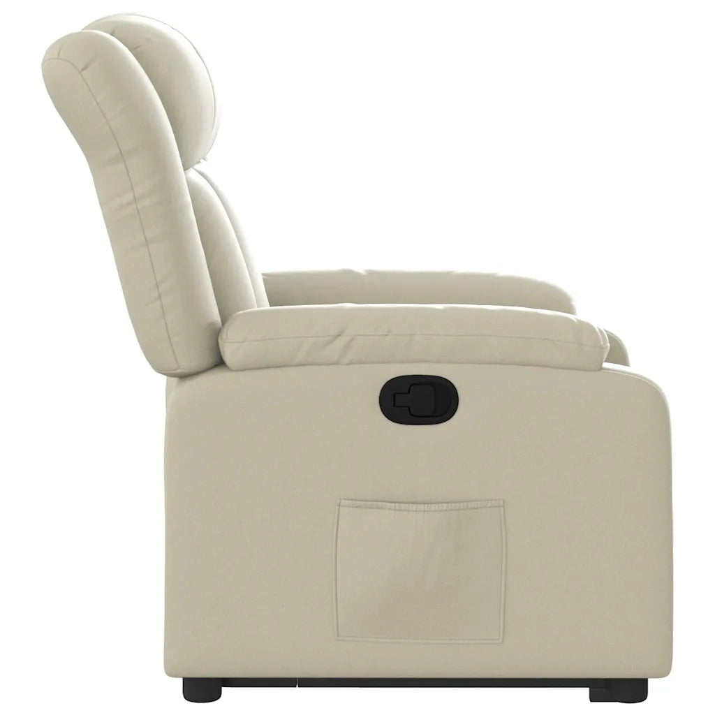 Poltrona Alzapersona Reclinabile Crema in Similpelle 3205265