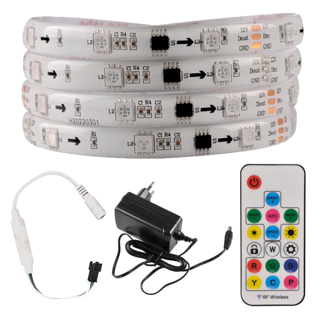 Kit striscia LED MAGIC RGB 5m 12V IP65 con telecomando