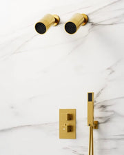 Set doccia da incasso Orion Oro Termostático lluvia + cascada DUCHA.ES