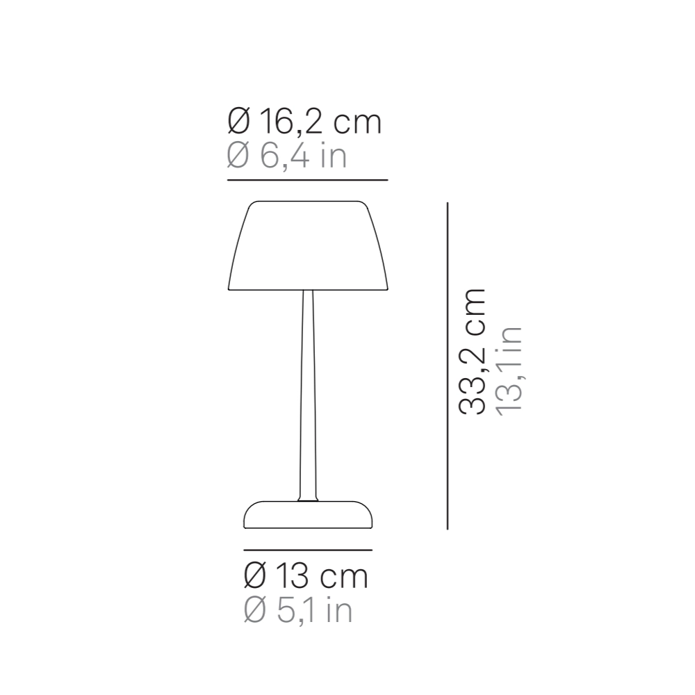 Lampada Smart Trilli Wi-Fi Zafferano - Led Ricaricabile, Touch, App Wi-Fi, Ceramica Decorata Bianca e Ruggine
