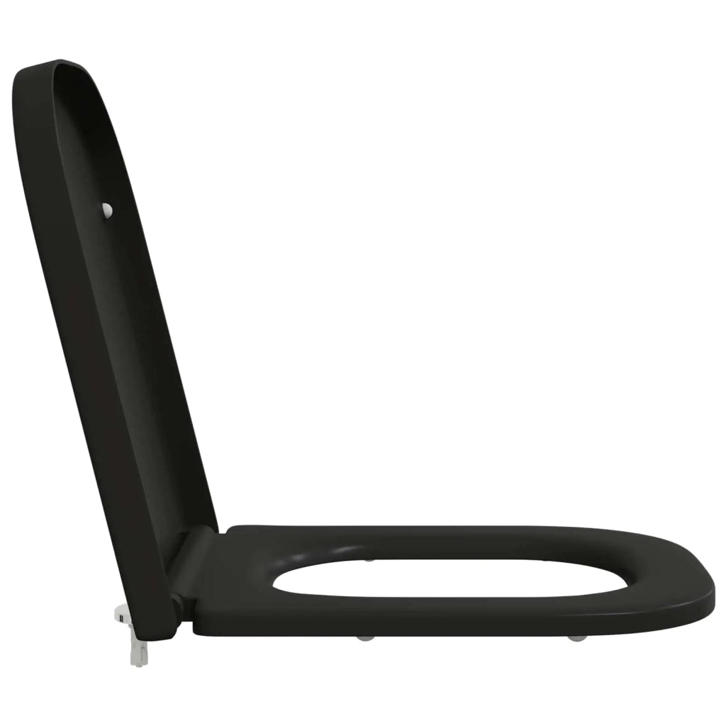 Sedile del WC Nero 47,5 x 35 x 3,6 cm Duroplast 42002360