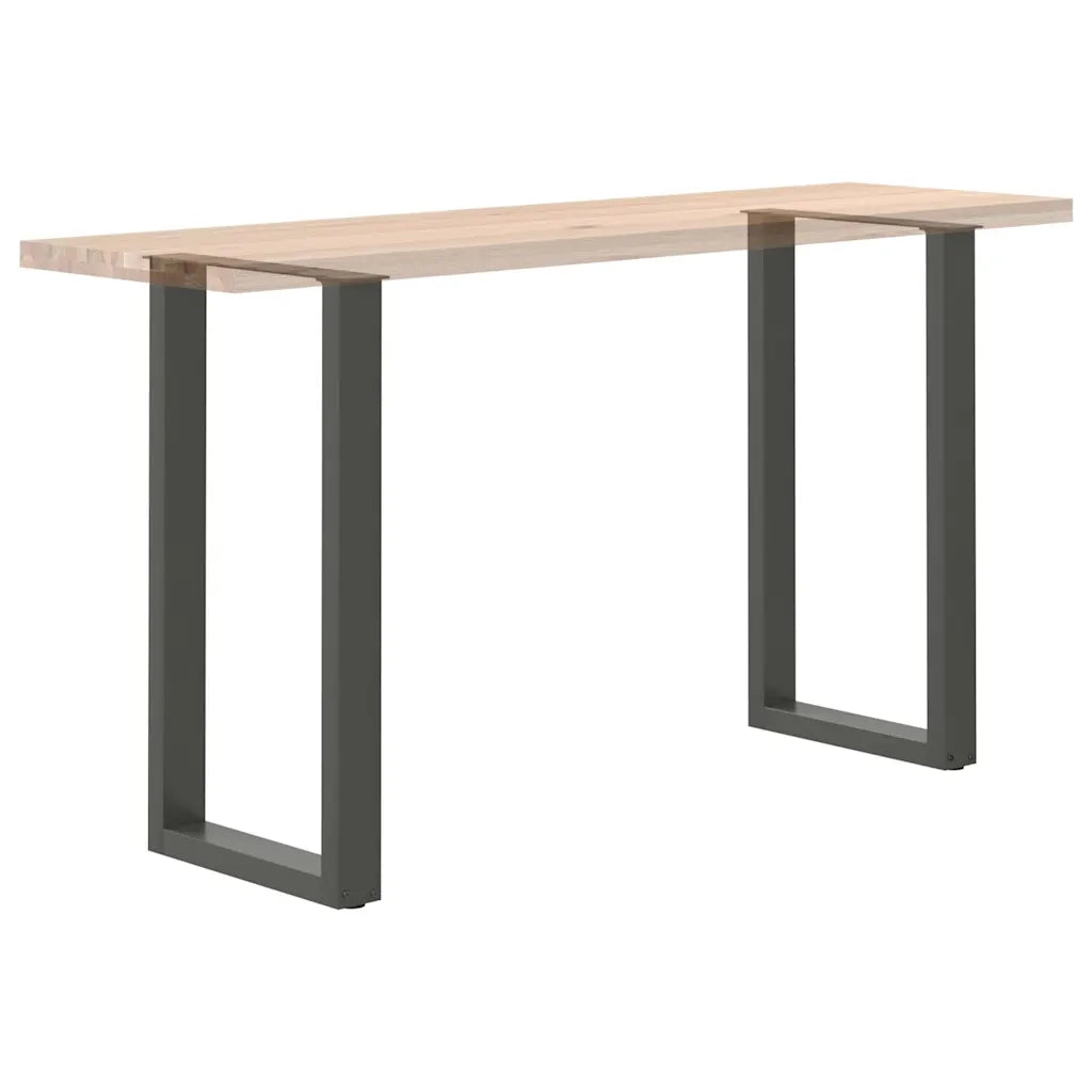 Gambe per tavolo da bar a forma di U 2 pz Antracite 50x(90-91) cm Acciaio 4013222