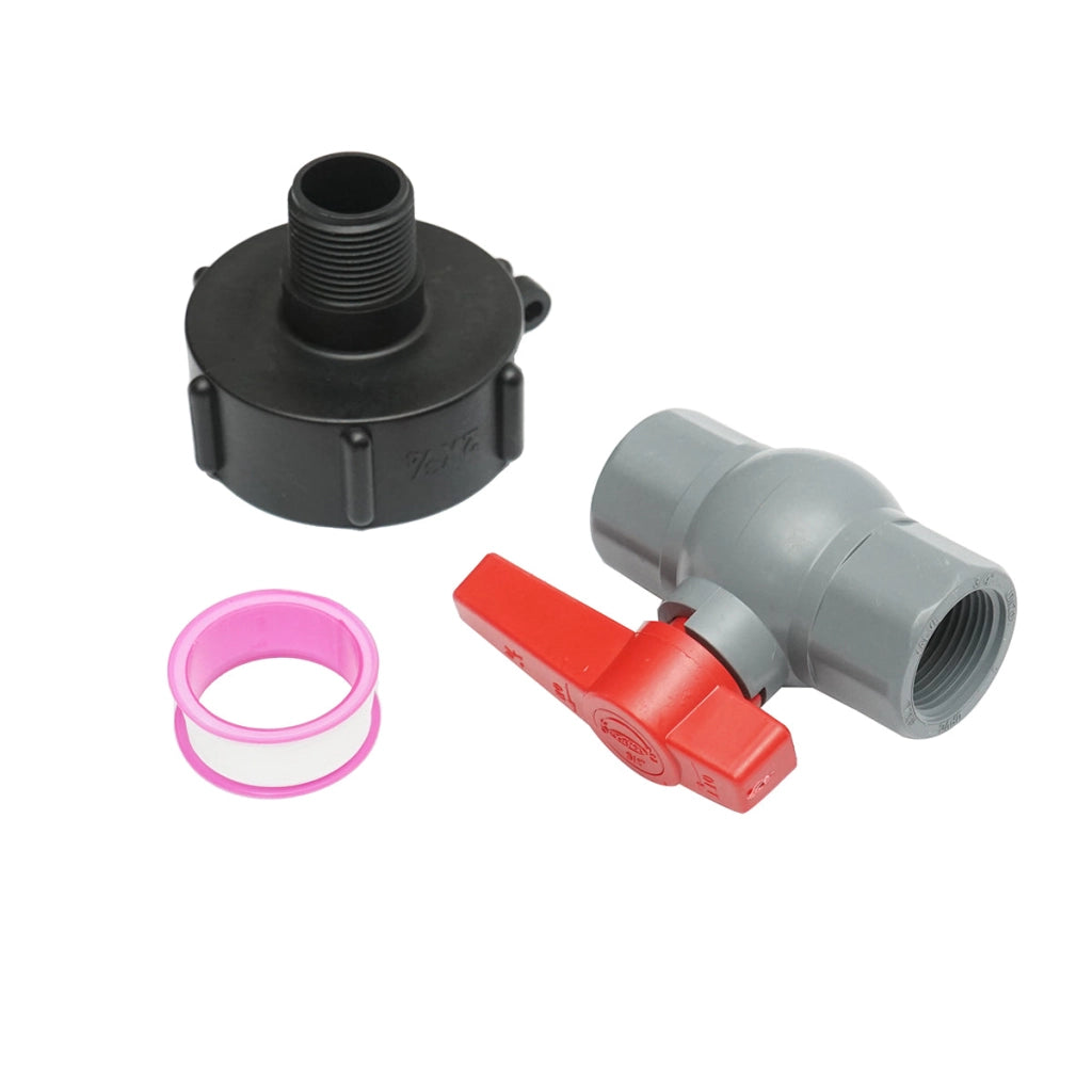 Adattatore con rubinetto 3/4 pollici per IBC.