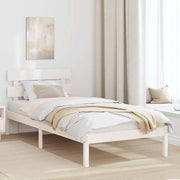 Letto singolo | Letto per adulti | Struttura del letto Bianco 90 x 190 cm Legno massello di pino