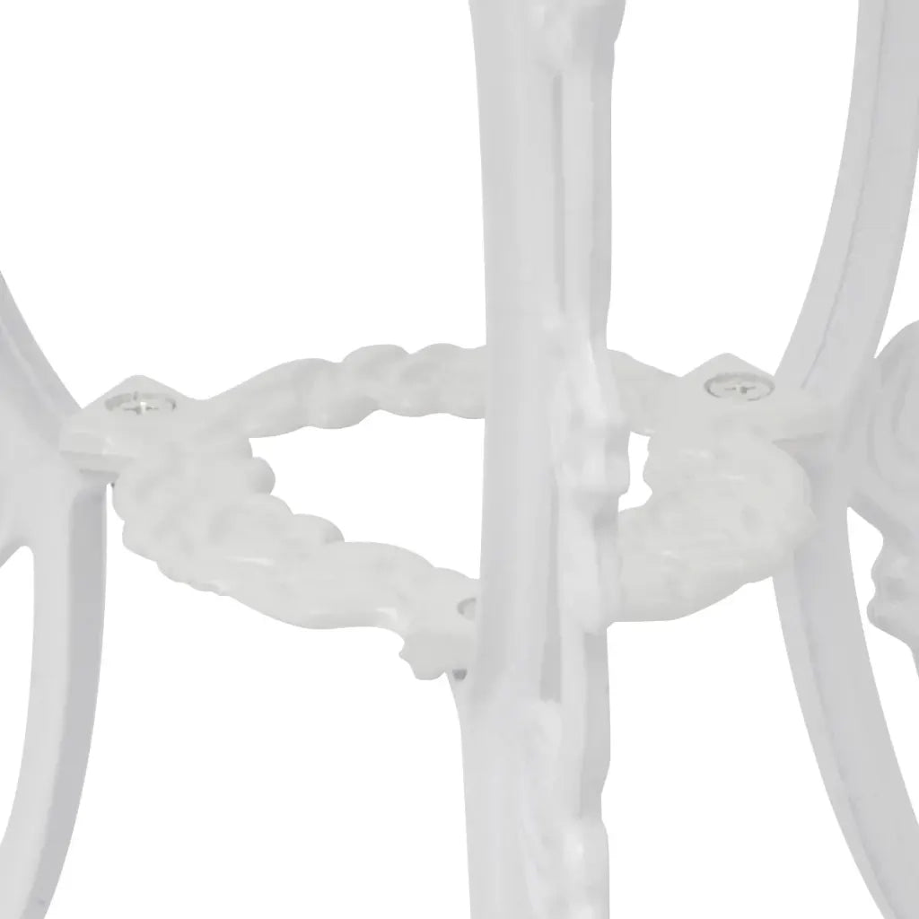Set da Bistrot 3 pz in Alluminio Pressofuso Bianco 42165