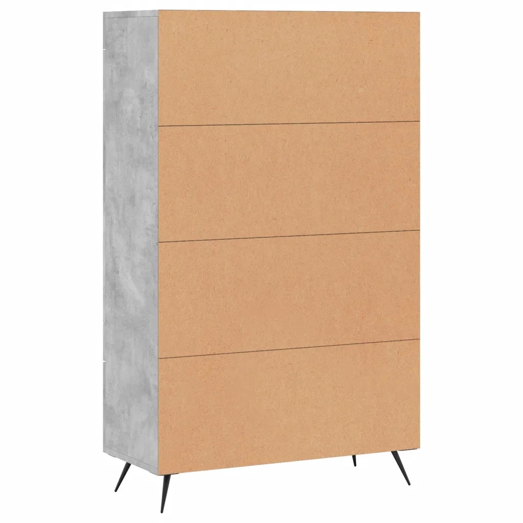 Credenza | Madia | Buffet da pranzo | Armadio da pranzo Grigio Cemento 69,5x31x115 cm in Legno Multistrato