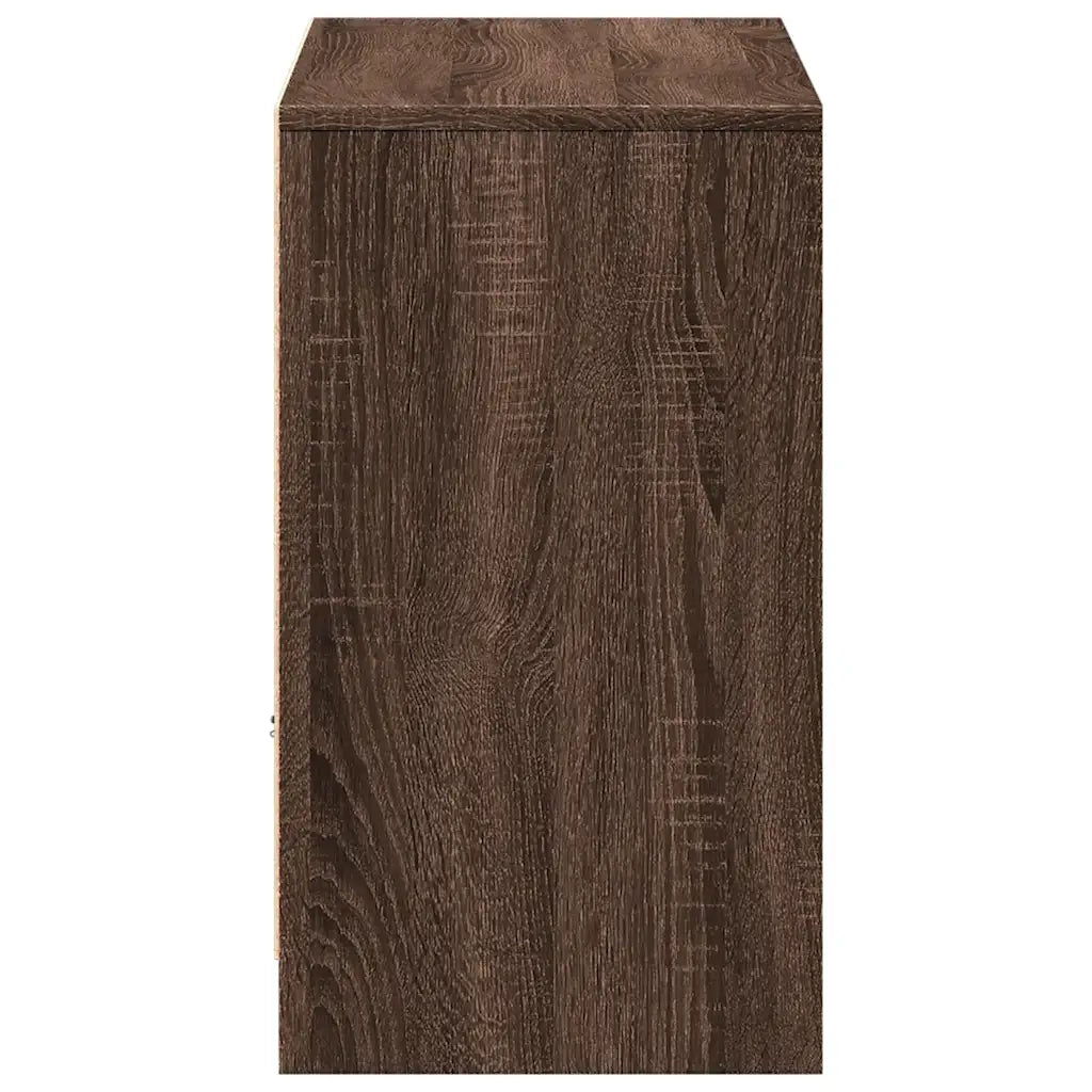 Mobile Porta TV con LED-Mobile per TV-Credenza TV Rovere Marrone 91x34x61 cm Truciolato