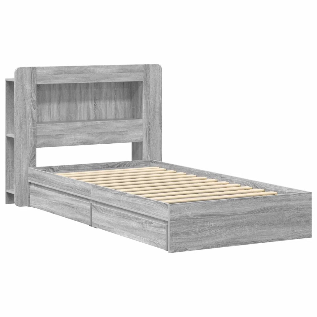 Telaio del letto con storage Sonoma grigio 90 x 200 cm 3433638