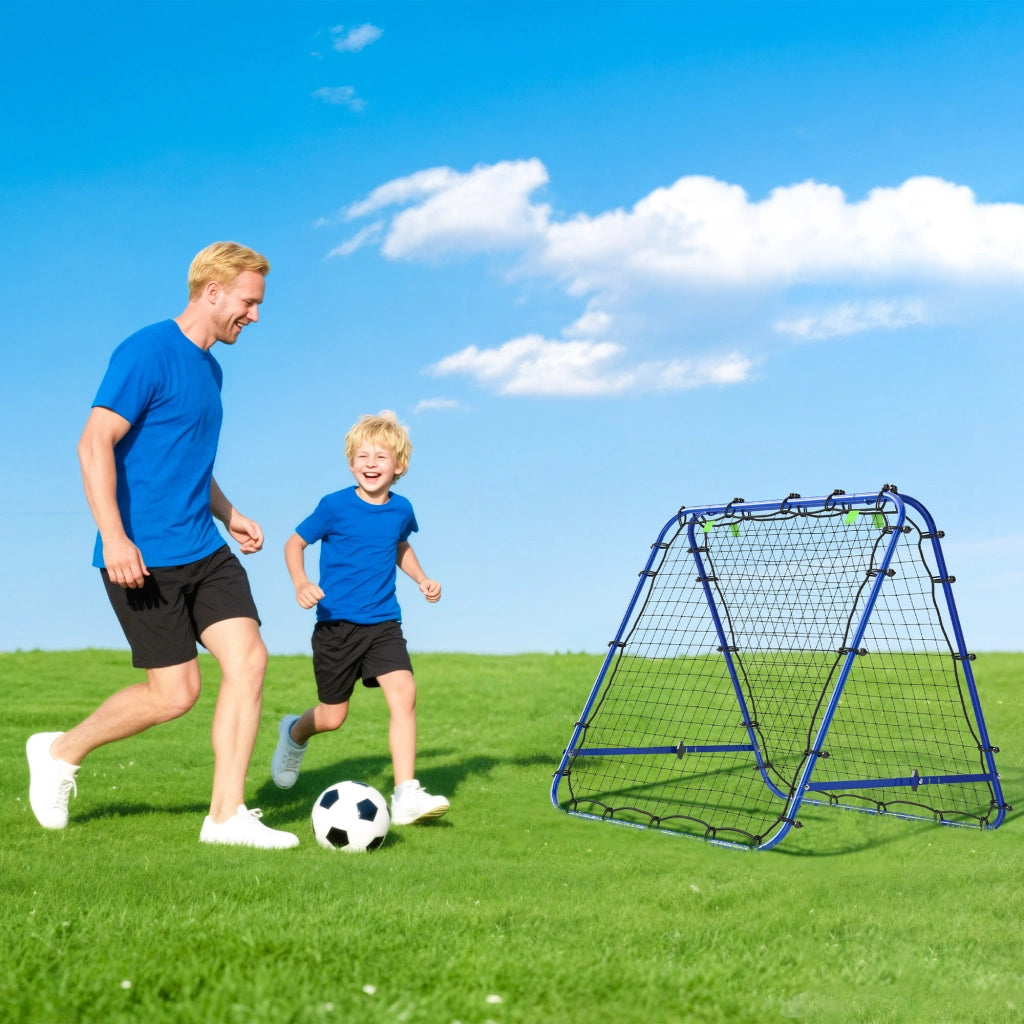Rete da Calcio Pieghevole ¨C zephmum ¨C Blu 100x95x90 cm