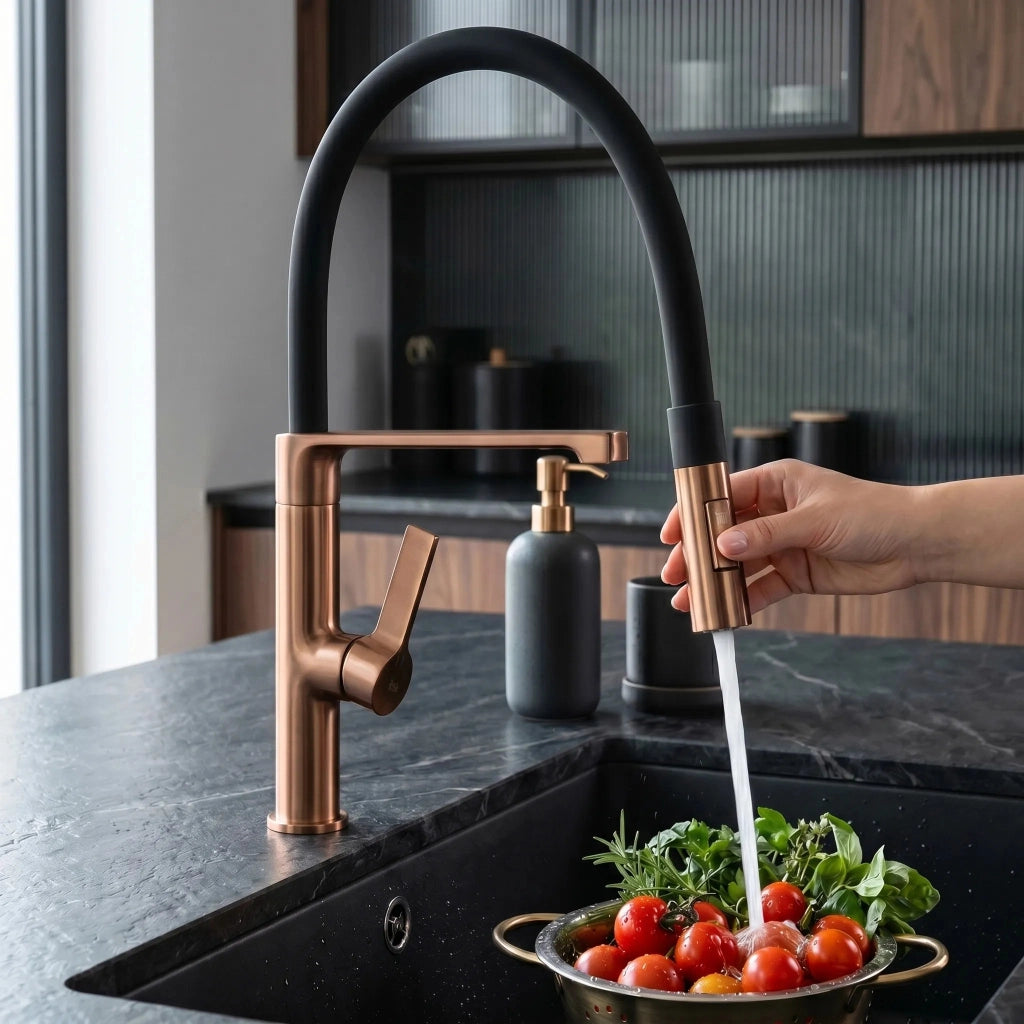 Rubinetto Da Cucina Rea Lago Brush Copper