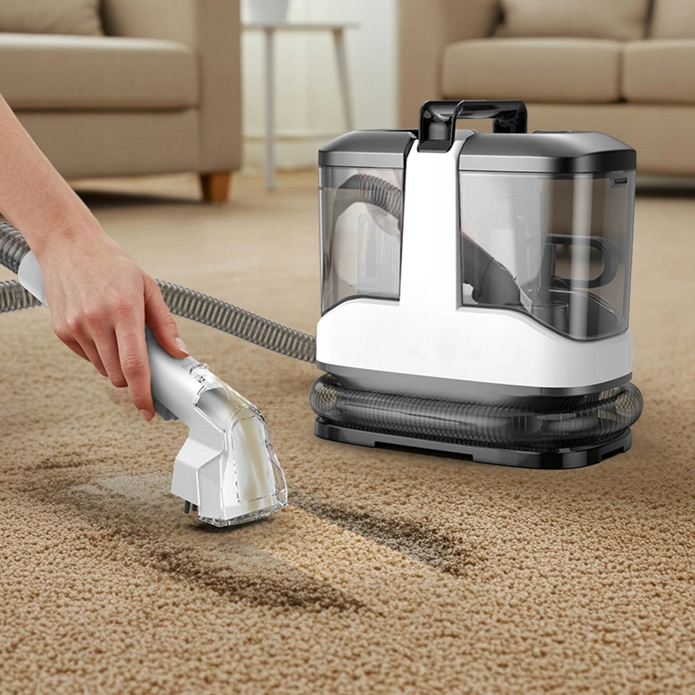 Aspirapolvere Lavapavimenti Tessuti 450W 13kPa con Doppio Serbatoio Acqua; Pulitore per Tappeti e Divani