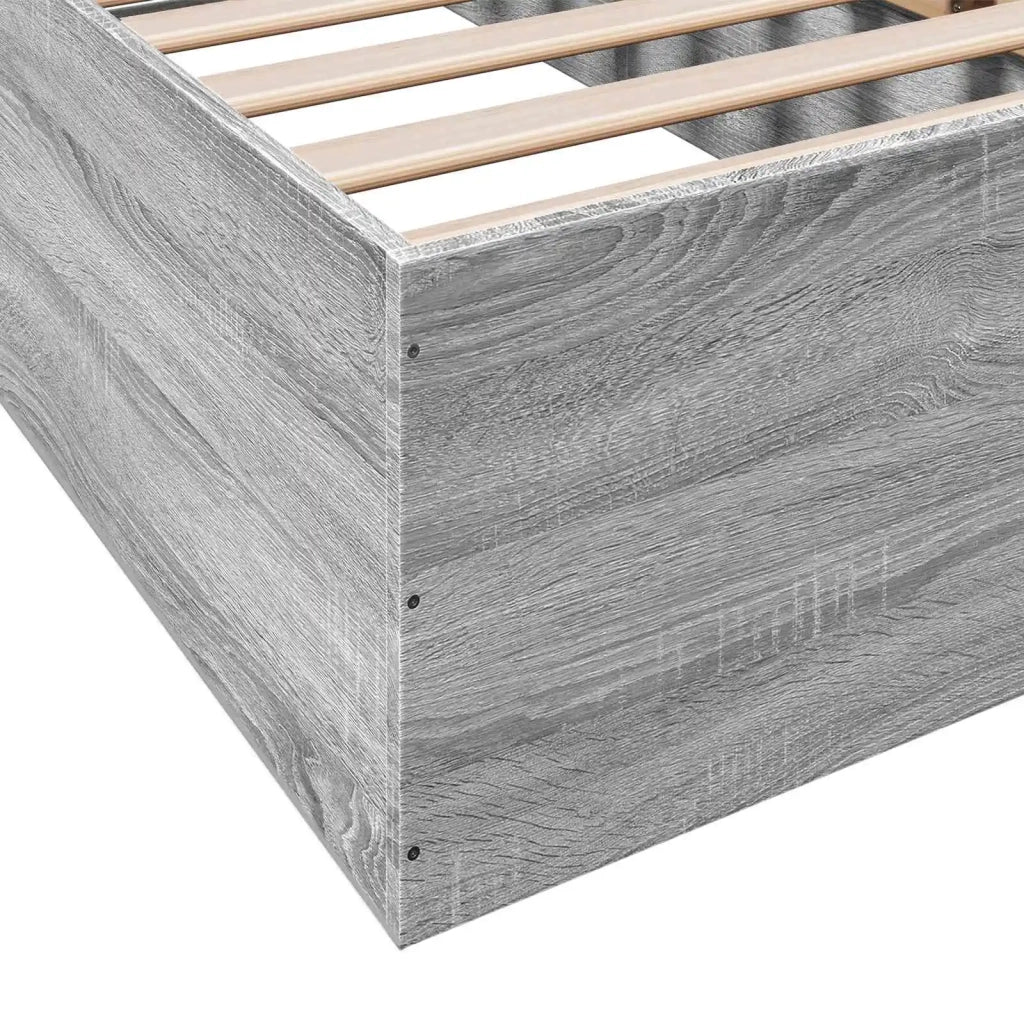 Struttura letto a pavimento Sonoma grigio 80 x 200 cm 3429545