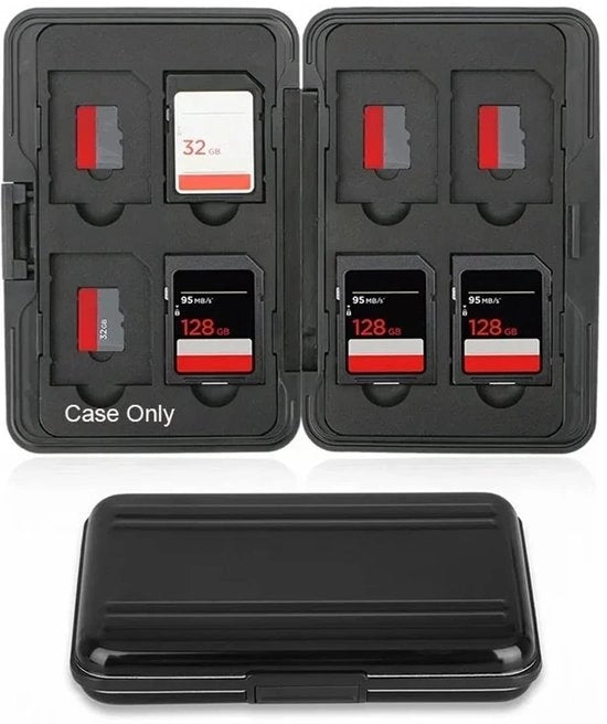 Portatile per Memoria - Contenitore di Ricarica Resistente e Impermeabile - Contenitore - Tasca Portatile - Compatta - Ideale per Lavoro/Viaggi - Grande Capacità Interna