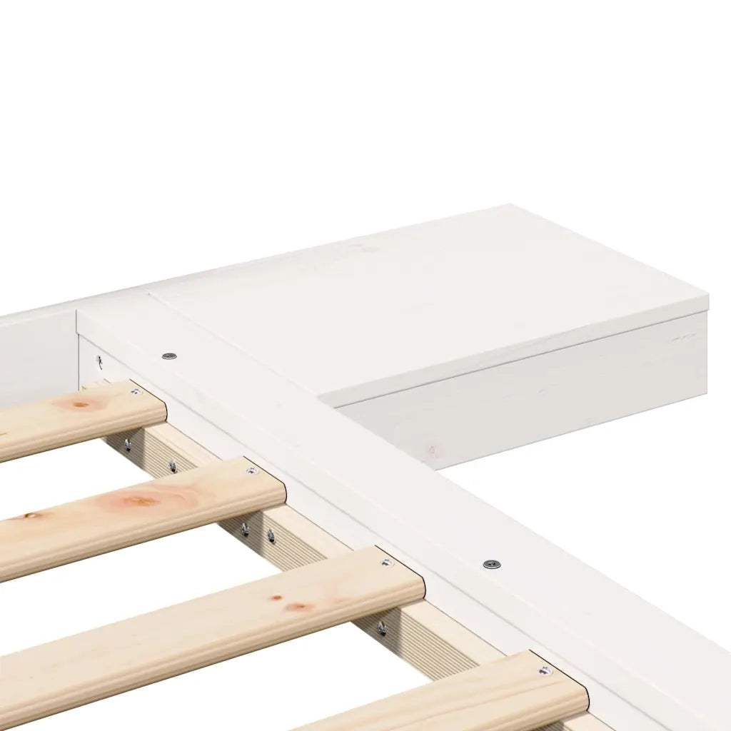 Letto matrimoniale | Letto per adulti | Struttura del letto Bianco 120 x 200 cm legno