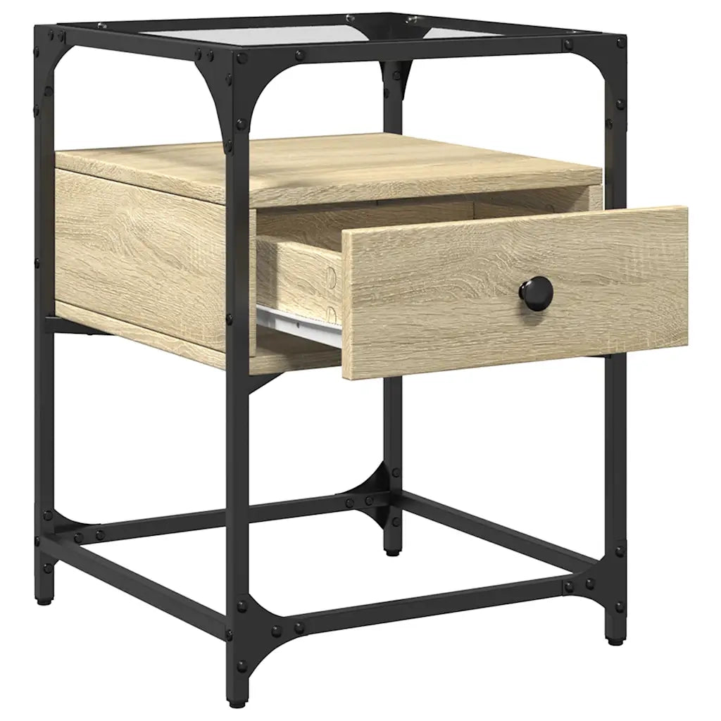 Set di 2 Comodini | Armadio da Notte | Mobiletto da notte Rovere Sonoma 40x40x55 cm in Legno Multistrato