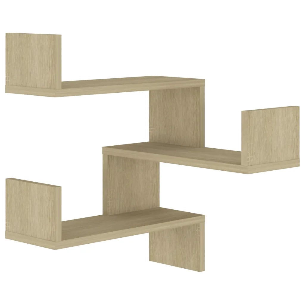 2 pz Scaffali Angolari Muro | Mensola a parete Sonoma 40x40x50cm Legno Multistrato