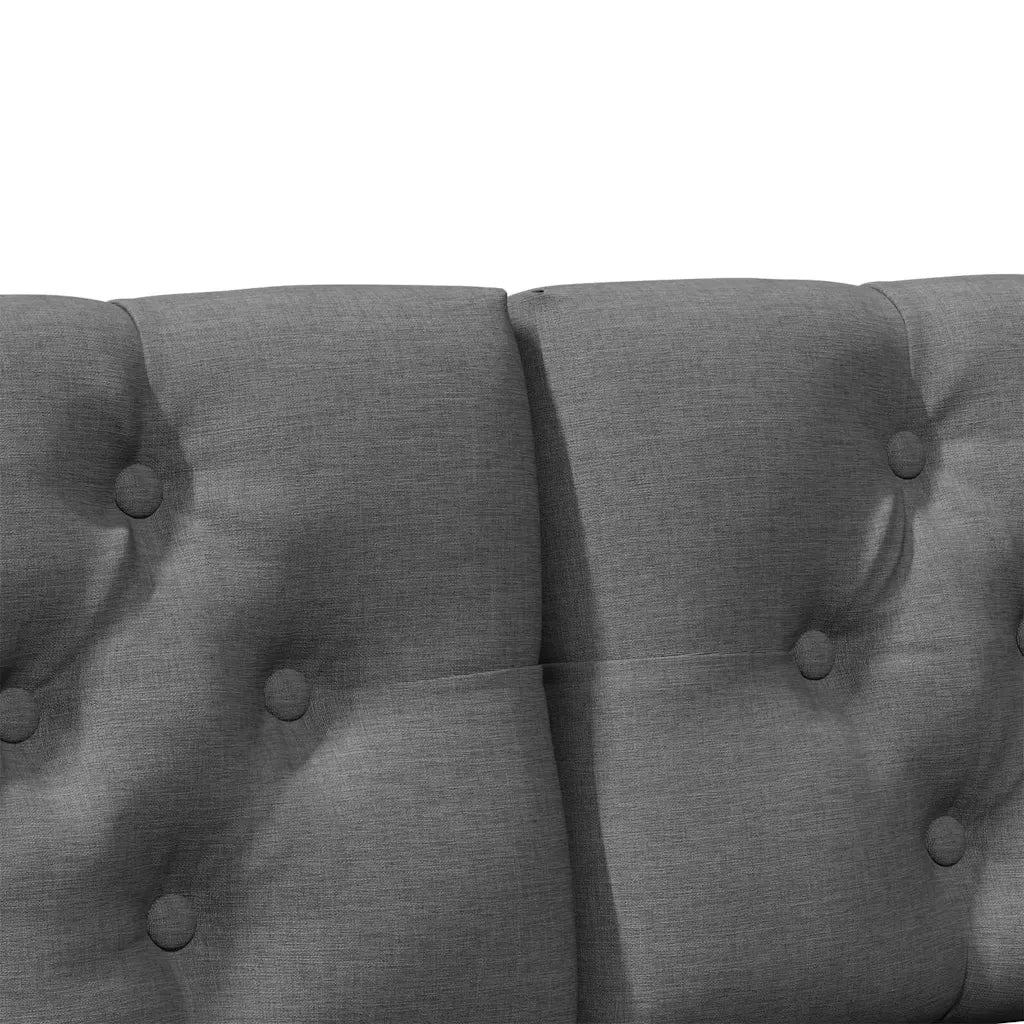 Testiera imbottita Grigio scuro 200 cm Pino massello 879155