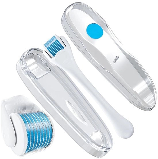Dermaroller per Microneedling - 0,5mm - Apparecchiatura per Mesoterapia - Anti-Invecchiamento - Cura della Pelle - Riduzione dei Segni di Età - Trattamento per Striature