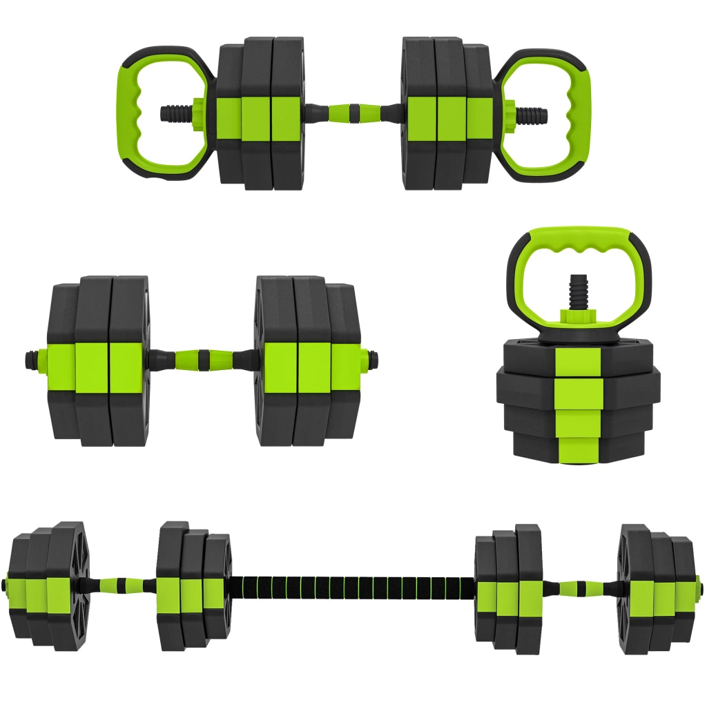 Set di manubri regolabili 25 kg ¨C Minimal ¨C 6 in 1 kettlebell barra manubri