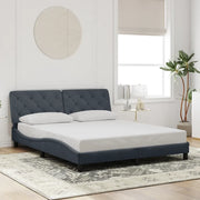 Giroletto senza Materasso-Struttura Letto Grigio Scuro 160x200 cm Velluto 552582