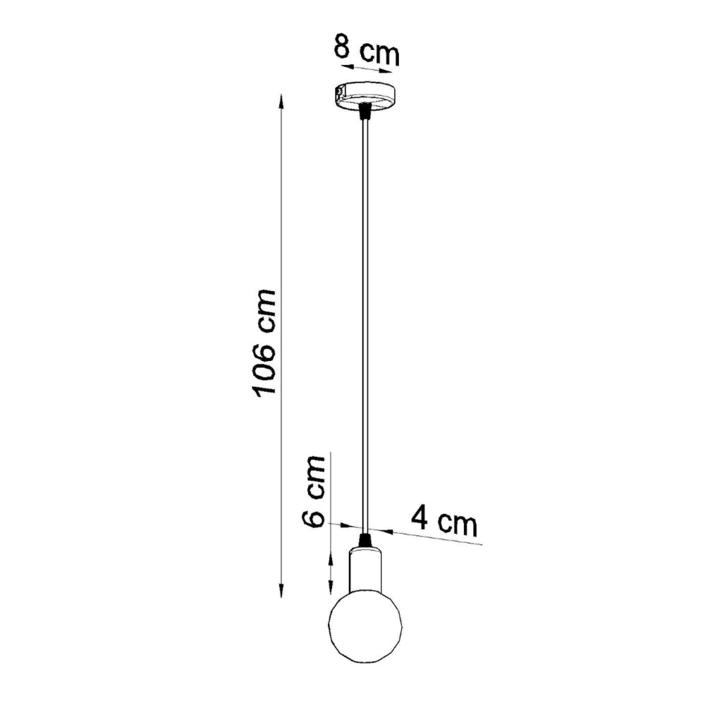 Lampada sospensione Nikolo nera metallo E27 Pure Lume
