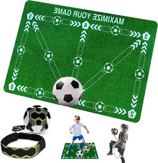 Mat di allenamento per piedi, palla antiscivolo per piedi, allenatore di calcio per bambini, interno ed esterno, palline 60 x 90 cm