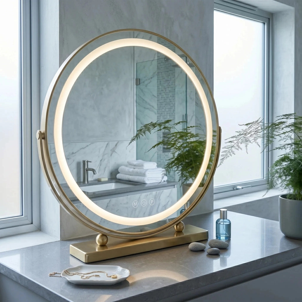 Specchio Led Make-up L.gold 50 Cm