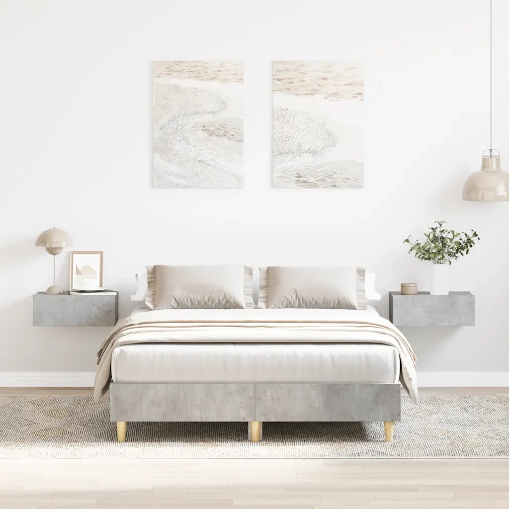 Giroletto senza Materasso Grigio Cemento 120x200 cm Truciolato 861033