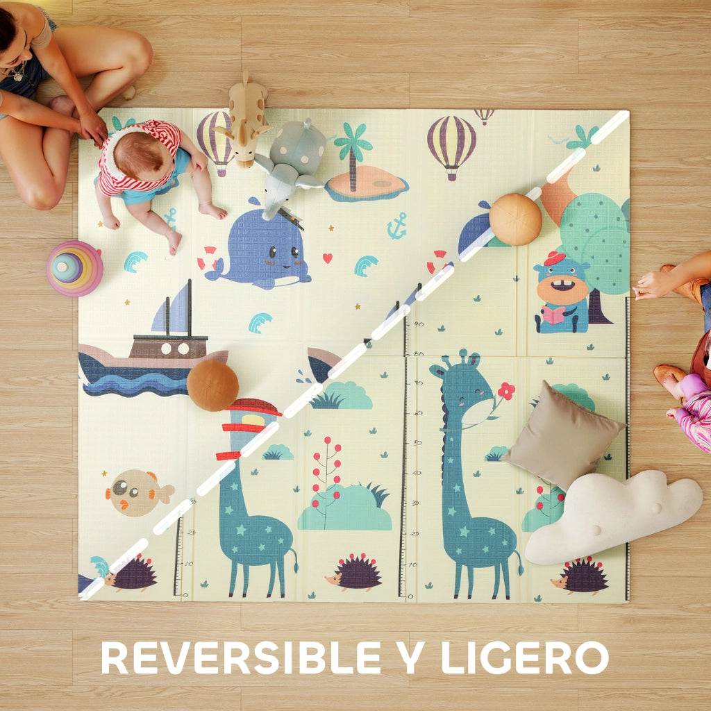 Tappeto Pieghevole Reversibile ¨C Minimal ¨C 196x176x1.5 cm Multicolore