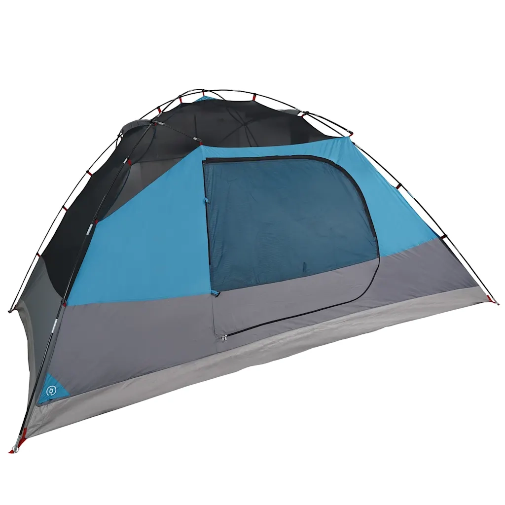 Tenda da Campeggio a Cupola per 4 Persone Blu Impermeabile 94724