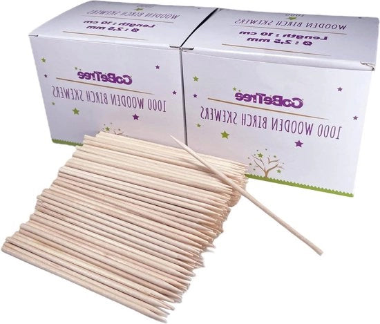 2000 spiedini in legno - diametro 2,5 mm - legno betulla - grigliatura carni verdure artigianato