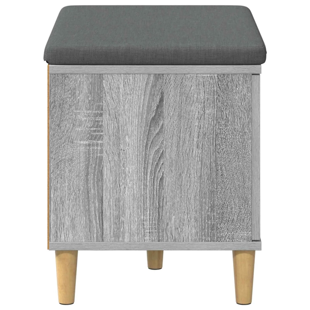 Panca per ingresso con cuscino-Sgabello-Panca da Corridoio Grigio Sonoma 60 x 38 x 46 cm 156264