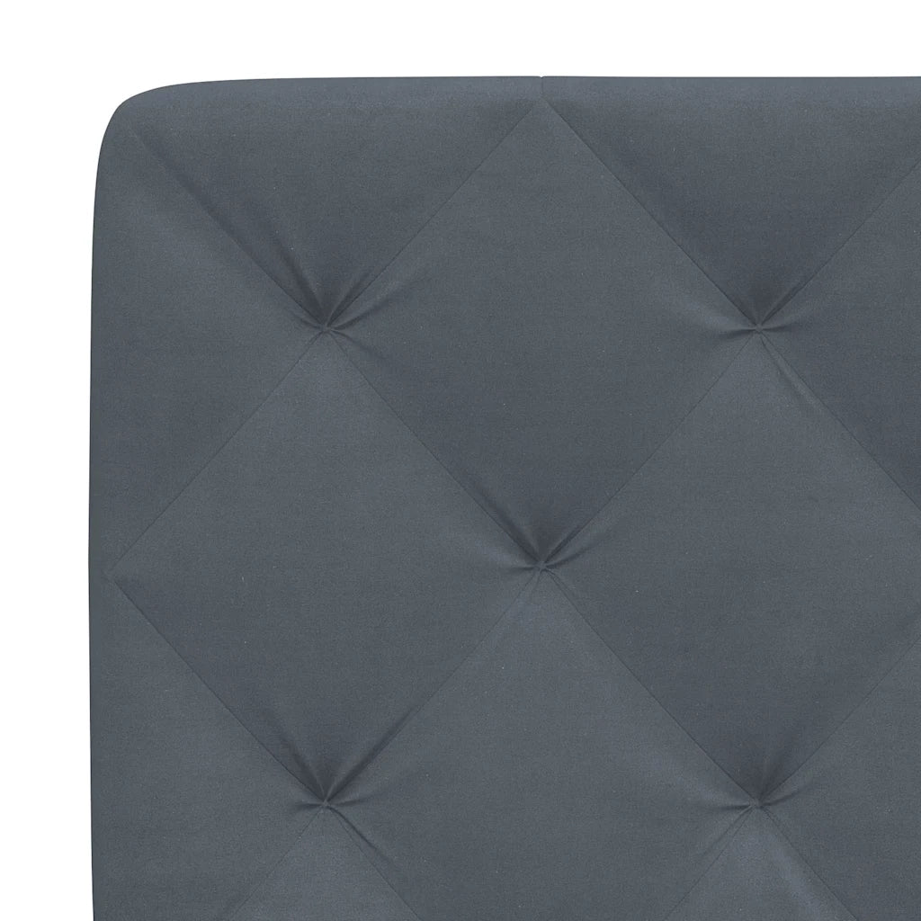 Letto singolo | Letto per adulti | Giroletto senza Materasso Grigio Scuro 90x200 cm Velluto