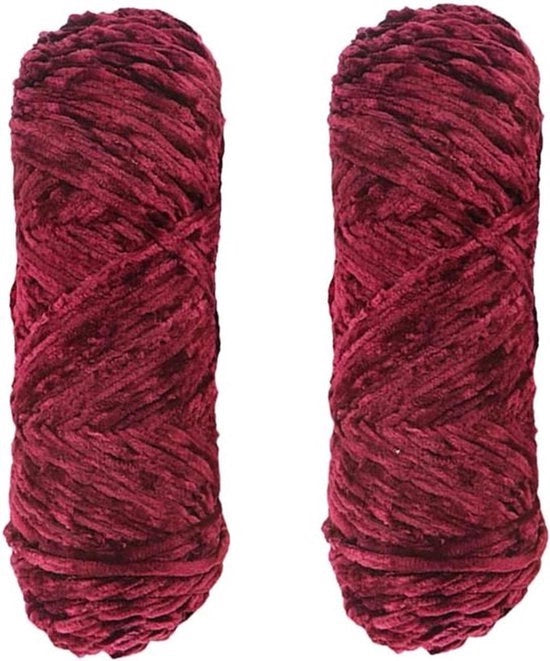 Filato per cucire a maglia - Soffice - Vari colori - Uncinetto - Materiale per hobby - Adatto per principianti - Blu-rosso - 2 pezzi di filato soffice per cucire a maglia, pallina morbida, attività di ricreazione, ideale per attività di babysitting.