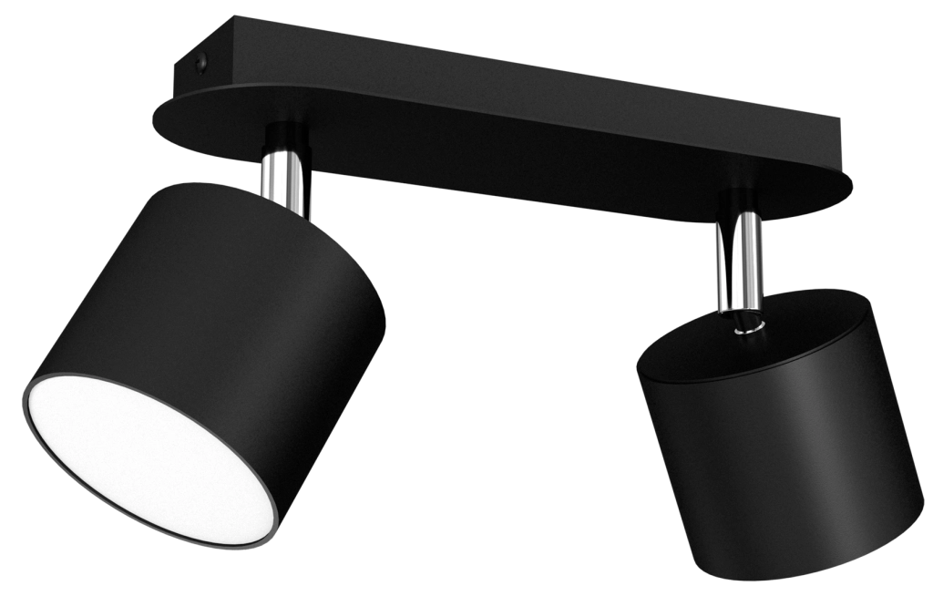 Plafoniera Dixie Milagro nera 2 luci orientabili GX53 20W