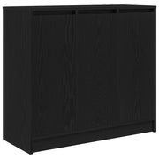 Credenza | Madia | Buffet da pranzo | Armadio da pranzo Rovere Nero 85x34x76 cm in Legno Multistrato