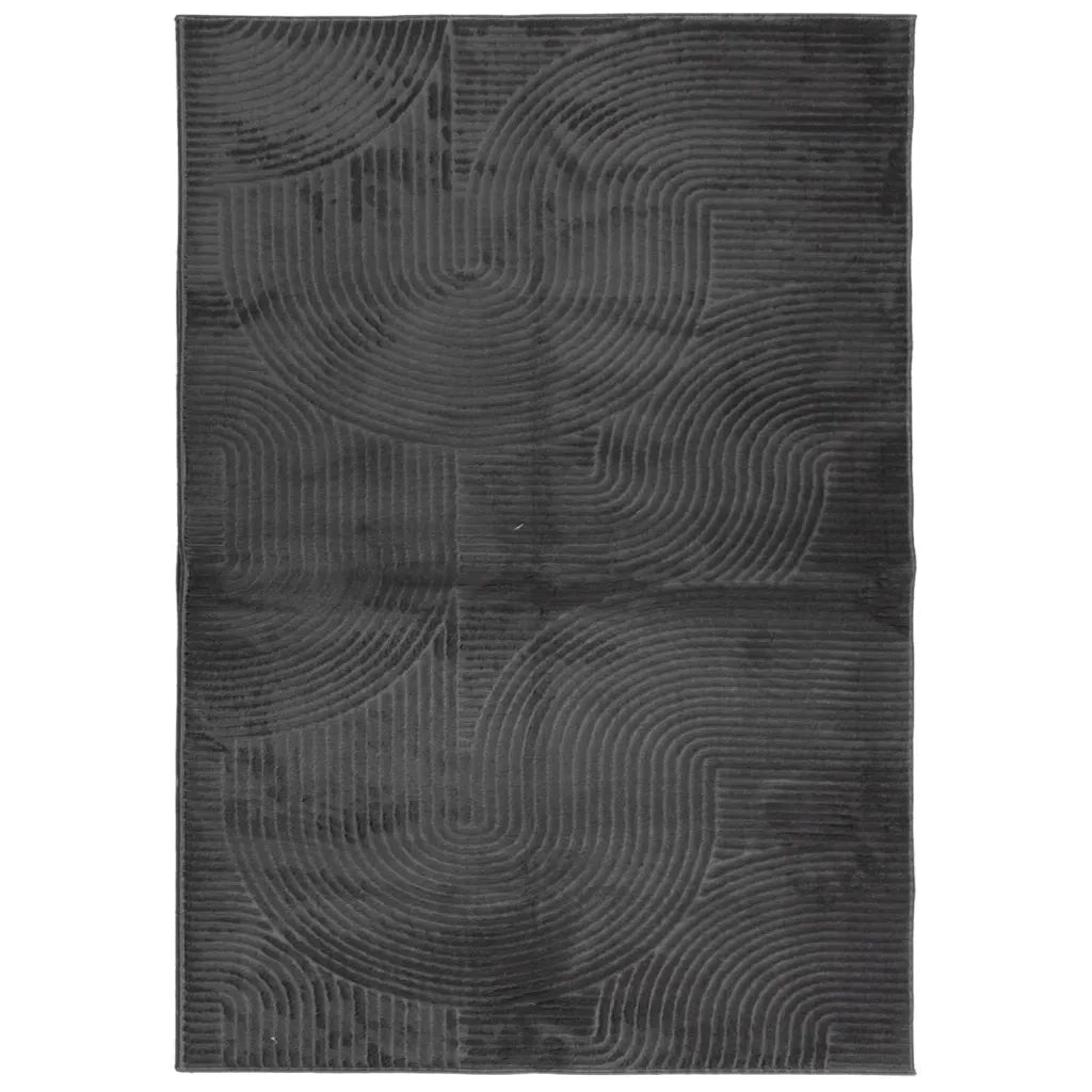 Tappeto IZA a Pelo Corto Aspetto Scandinavo antracite 140x200cm 375429
