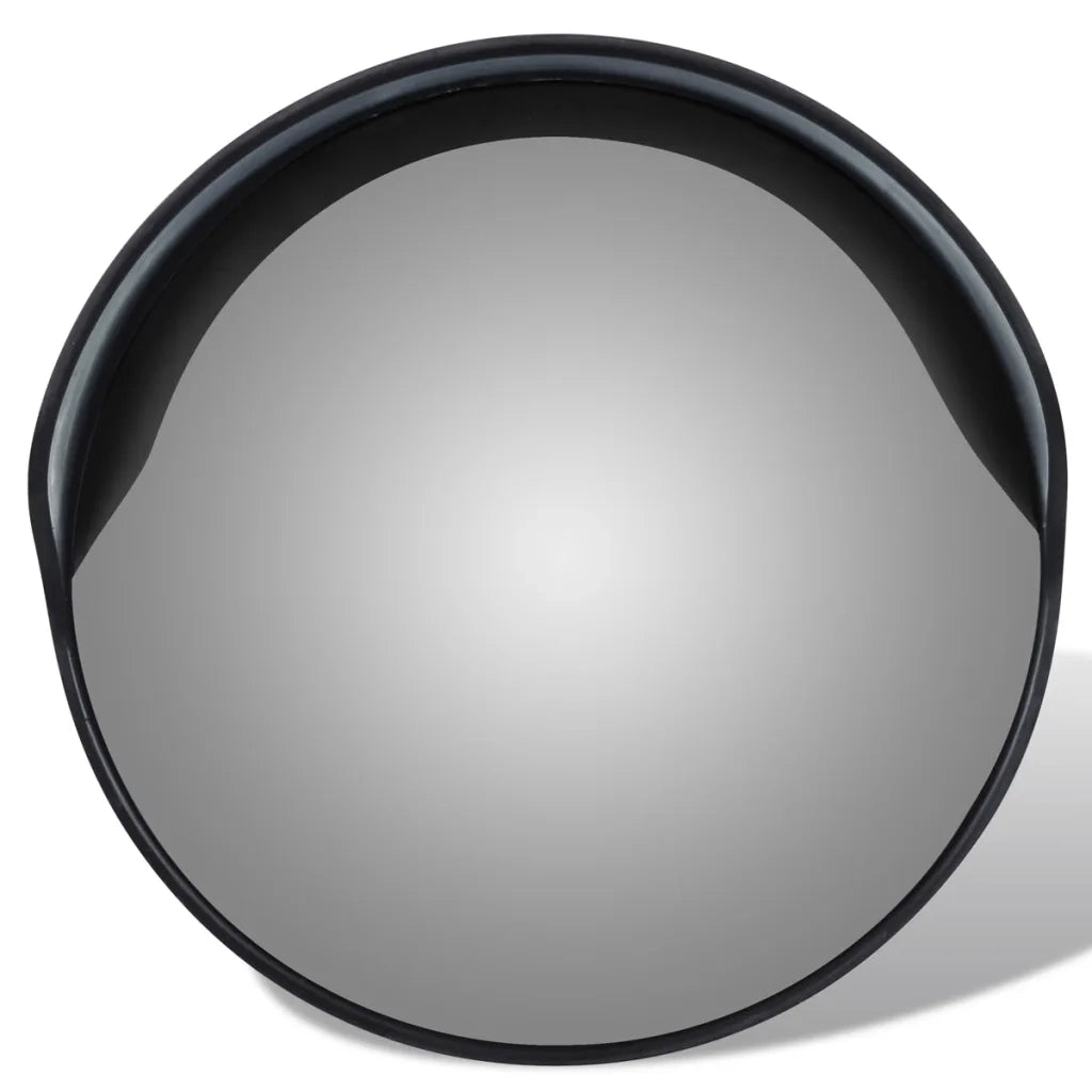 Specchio Traffico-Specchio stradale Convesso Nero Plastica PC per Esterni 30 cm