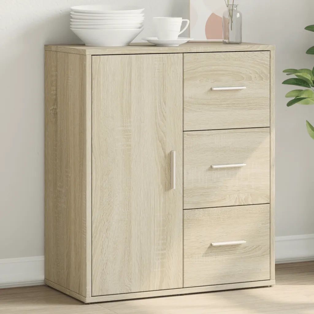 Credenza-Buffet-Armadio da cucina Rovere Sonoma 60x31x70 cm in Legno Multistrato 460093