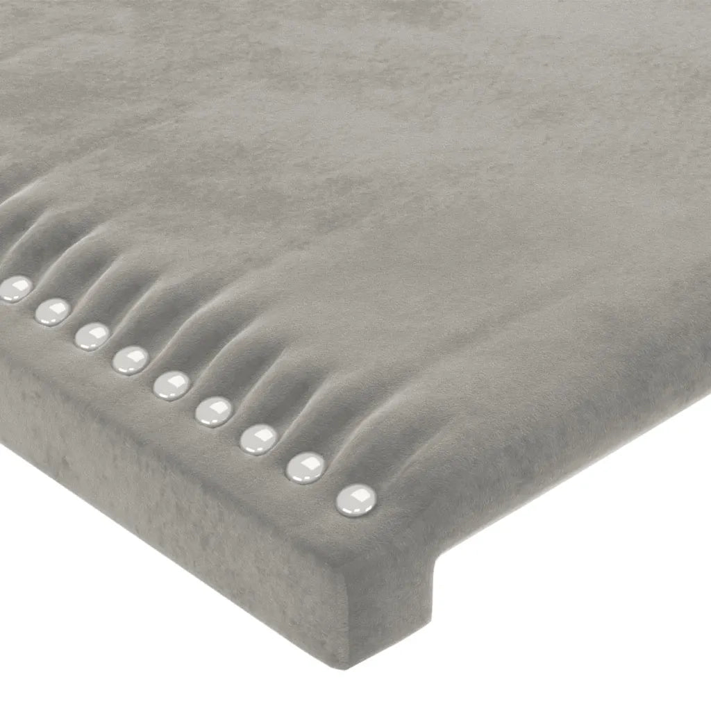 Letto matrimoniale | Letto per adulti | Giroletto senza Materasso Grigio Chiaro 120x200 cm Velluto