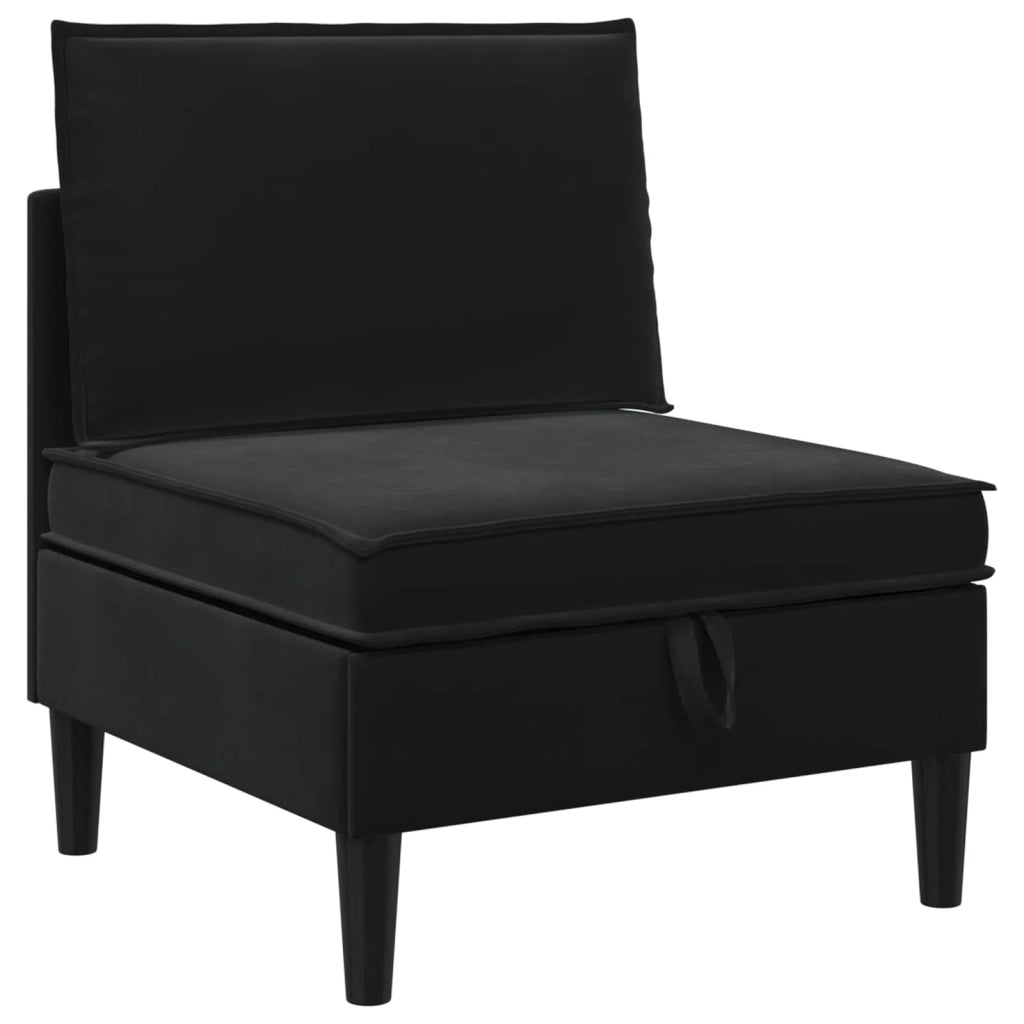 Set di mobili per il soggiorno con cuscino 4 pcs Nero Velluto 3413754
