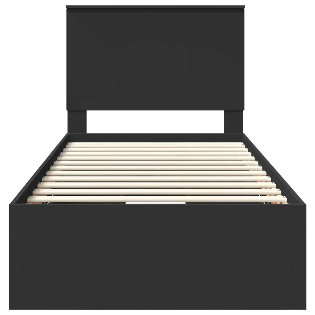 Struttura del letto Nero 90 x 200 cm Legno Ingegnerizzato 3411153