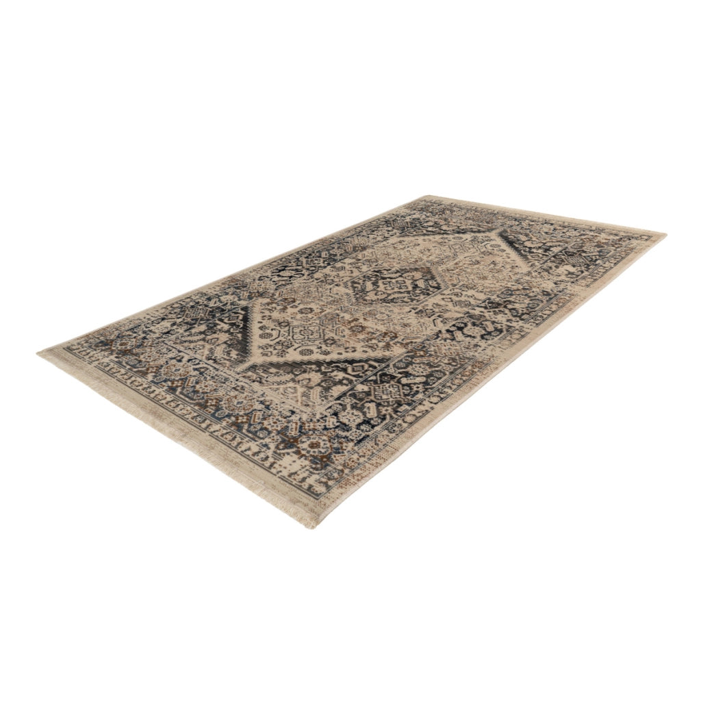 Tappeto Vintage Charin 400 Blu e Oro 80x150 cm