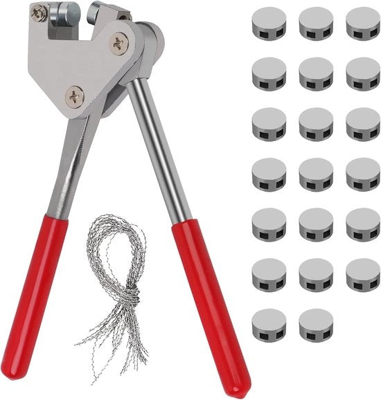 Set di Tasti per Carburante - Set di 20 Sigilli in Piombo (10mm) - Filo di Sigillo (170mm) - Adatto per il Sigillaggio dei Contatori di Elettricità - Diametro del Piombo