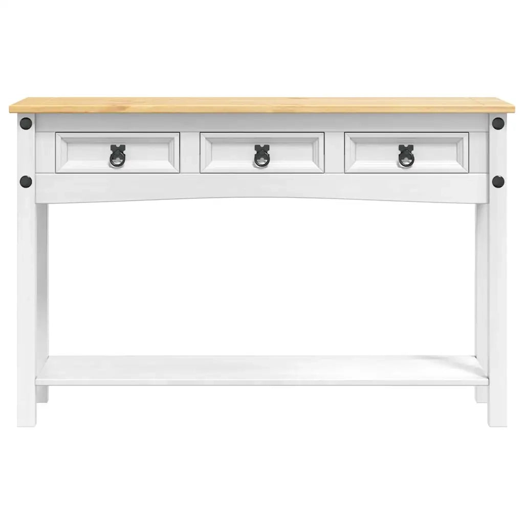 Tavolino Corona Bianco 114 x 34,5 x 73 cm Pino massello 42021195