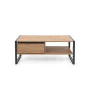 Tavolino salotto con cassetto quercia antracite cm 100x 55 x 40 h(DENVER55) EFFEZ